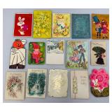 Misc. Vintage Photographs, Valentines And More (Some With Staining)