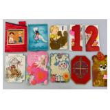 Misc. Vintage Photographs, Valentines And More (Some With Staining)