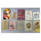 Misc. Vintage Photographs, Valentines And More (Some With Staining)