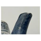 Mid-Century Miniature Blue & White Chinese Teapot With Cups And More