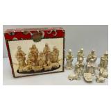 Vintage Holiday Treasures Porcelain Nativity Set
