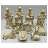 Vintage Holiday Treasures Porcelain Nativity Set