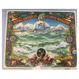 Vintage 1964 U.S. Navy USNS Royal Order Of Atlantic Voyageurs Certificates 10' x 12'