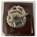 Vintage Collectible Junior Deputy Marshall Badge With Identification Card And Vinyl Wallet