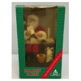 Vintage Merry Christmas Holiday Scene Lights Up And Plays Christmas Carols In Original Box
