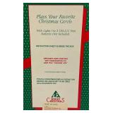 Vintage Merry Christmas Holiday Scene Lights Up And Plays Christmas Carols In Original Box