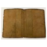 Antique MELLEN 1913 Signed Embossed Leather Book Cover With Dyed Image (Water Stain Present 8' x 10'