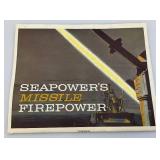 Vintage SEAPOWERS Missile Firepower Poster 34' x 37'