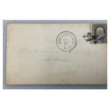 USA 1870 Franklin 1 Cent Ultra Scott #145 On Envelope