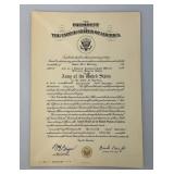 1952 United States Of America Army Officers Grade Certificate