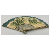 Two Antique Oriental Folding Fans 1= 5' 1= 8 3/4'