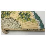 Two Antique Oriental Folding Fans 1= 5' 1= 8 3/4'