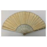 Two Antique Oriental Folding Fans 1= 5' 1= 8 3/4'