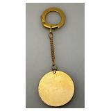 Vintage St. Christopher Protect Us Gold Tone Locket Keychain