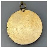 Vintage St. Christopher Protect Us Gold Tone Locket Keychain