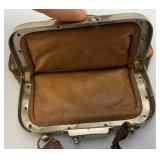Antique Train Conductor's Bag. Rare Collectible Leather Bag With Metal