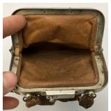 Antique Train Conductor's Bag. Rare Collectible Leather Bag With Metal