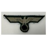 World War II GERMAN Patches With Letter For Provenance, Including Artillery Officer & Artillery OR's Cuff Tabs, Topical Heer Artillery Signal Blitz Patch, Cap Cockade And Wehrmacht Breast Eagle Be