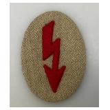 World War II GERMAN Patches With Letter For Provenance, Including Artillery Officer & Artillery OR's Cuff Tabs, Topical Heer Artillery Signal Blitz Patch, Cap Cockade And Wehrmacht Breast Eagle Be