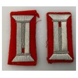 World War II GERMAN Patches With Letter For Provenance, Including Artillery Officer & Artillery OR's Cuff Tabs, Topical Heer Artillery Signal Blitz Patch, Cap Cockade And Wehrmacht Breast Eagle Be