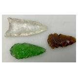 Vintage Glass Arrowheads