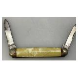 Vintage Collectible Items And Hand Carved And Inlayed Wooden Box