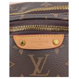 Louis Vuitton Monogram Canvas Crossbody Bag With Tan Leather Strap Louis Vuitton Monogram Canvas Crossbody Bag With Tan Leather Strap