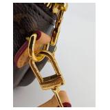 Louis Vuitton Monogram Canvas Crossbody Bag With Tan Leather Strap Louis Vuitton Monogram Canvas Crossbody Bag With Tan Leather Strap