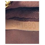 Louis Vuitton Monogram Canvas Crossbody Bag With Tan Leather Strap Louis Vuitton Monogram Canvas Crossbody Bag With Tan Leather Strap