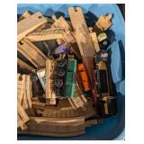 Wooden Train Track Set - Curved & Straight Pieces With Connectors & Accessories Wooden Train Track Set - Curved & Straight Pieces With Connectors & Accessories