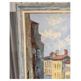 City Street Landscape by Paul Dubois - Framed Oil Painting 40 x 28 in City Street Landscape by Paul Dubois - Framed Oil Painting 40 x 28 in