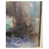 City Street Landscape by Paul Dubois - Framed Oil Painting 40 x 28 in City Street Landscape by Paul Dubois - Framed Oil Painting 40 x 28 in