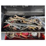 Assorted Hand Tools in Red 3-Drawer Chest with Wrenches, Pliers & Sockets Assorted Hand Tools in Red 3-Drawer Chest with Wrenches, Pliers & Sockets