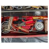 Assorted Hand Tools in Red 3-Drawer Chest with Wrenches, Pliers & Sockets Assorted Hand Tools in Red 3-Drawer Chest with Wrenches, Pliers & Sockets