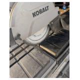 Kobalt Sliding Compound Miter Saw - 120V, 60Hz, 15A, 4,500 RPM - Rolling Stand Kobalt Sliding Compound Miter Saw - 120V, 60Hz, 15A, 4,500 RPM - Rolling Stand