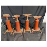 Industrial Screw Jacks with Base Plates (Lot of 4) Industrial Screw Jacks with Base Plates (Lot of 4)