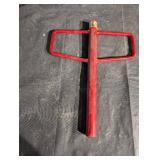 Red T-Post Puller Fence Post Remover - Heavy-Duty Steel, 14 in Shaft, Long Handle Red T-Post Puller Fence Post Remover - Heavy-Duty Steel, 14 in Shaft, Long Handle