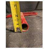 Red T-Post Puller Fence Post Remover - Heavy-Duty Steel, 14 in Shaft, Long Handle Red T-Post Puller Fence Post Remover - Heavy-Duty Steel, 14 in Shaft, Long Handle