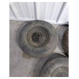 Wheel Rims - Set of 3 with Hubs, Used Metal Wheels for Cart/Lawn Equipment Wheel Rims - Set of 3 with Hubs, Used Metal Wheels for Cart/Lawn Equipment