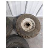 Wheel Rims - Set of 3 with Hubs, Used Metal Wheels for Cart/Lawn Equipment Wheel Rims - Set of 3 with Hubs, Used Metal Wheels for Cart/Lawn Equipment
