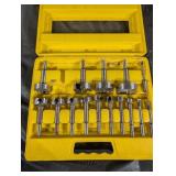Router Bit Set in Yellow Case - Mixed Sizes 1/8 in to 3/4 in Router Bit Set in Yellow Case - Mixed Sizes 1/8 in to 3/4 in