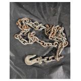 Rigging Chain with Large Hook - Heavy-Duty Steel Chain Rigging Chain with Large Hook - Heavy-Duty Steel Chain