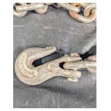 Rigging Chain with Large Hook - Heavy-Duty Steel Chain Rigging Chain with Large Hook - Heavy-Duty Steel Chain
