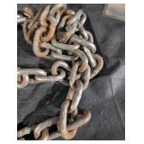 Rigging Chain with Large Hook - Heavy-Duty Steel Chain Rigging Chain with Large Hook - Heavy-Duty Steel Chain