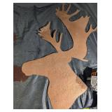 Moose Silhouette Copper Metal Yard Art Pair - Outdoor Decor Moose Silhouette Copper Metal Yard Art Pair - Outdoor Decor