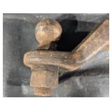 Rusty L-Shaped Steel Bracket with Ball End & Threaded Stud Rusty L-Shaped Steel Bracket with Ball End & Threaded Stud