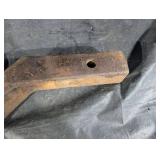 Rusty L-Shaped Steel Bracket with Ball End & Threaded Stud Rusty L-Shaped Steel Bracket with Ball End & Threaded Stud