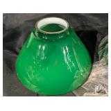 Green Glass Bell-Shaped Lamp Shades (Lot of 3) Green Glass Bell-Shaped Lamp Shades (Lot of 3)