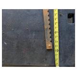 Vintage Long Serrated Blade Saw with Spring-Loaded Clamp Vintage Long Serrated Blade Saw with Spring-Loaded Clamp