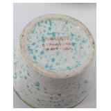 Speckled Ceramic Bowl Set with Nested Cup - Colorful Rim Pattern, 2-Piece Speckled Ceramic Bowl Set with Nested Cup - Colorful Rim Pattern, 2-Piece